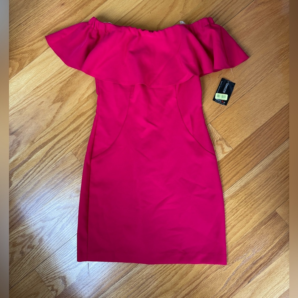 NWT Teeze Me Strapless Fuchsia Dress